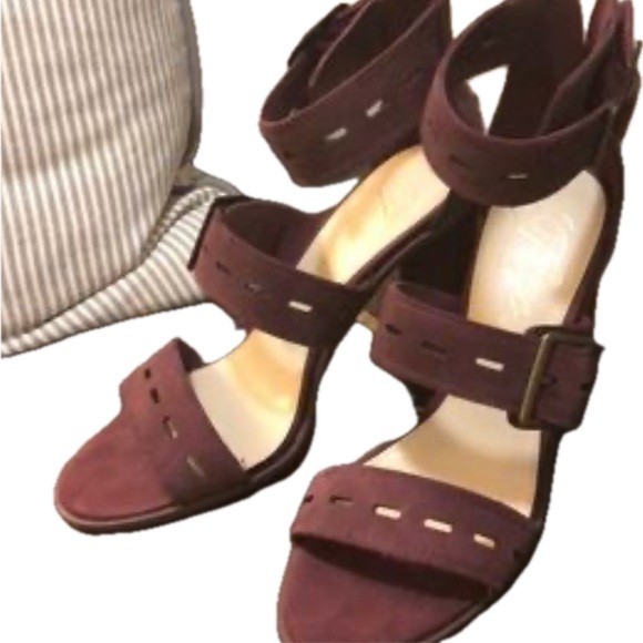 Fergie Shoes - Fergie | Burgundy High-Heeled Sandals with Adjustable Straps